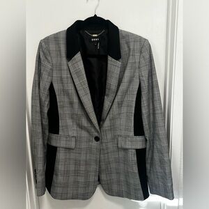 DKNY Women Black and White Blazer